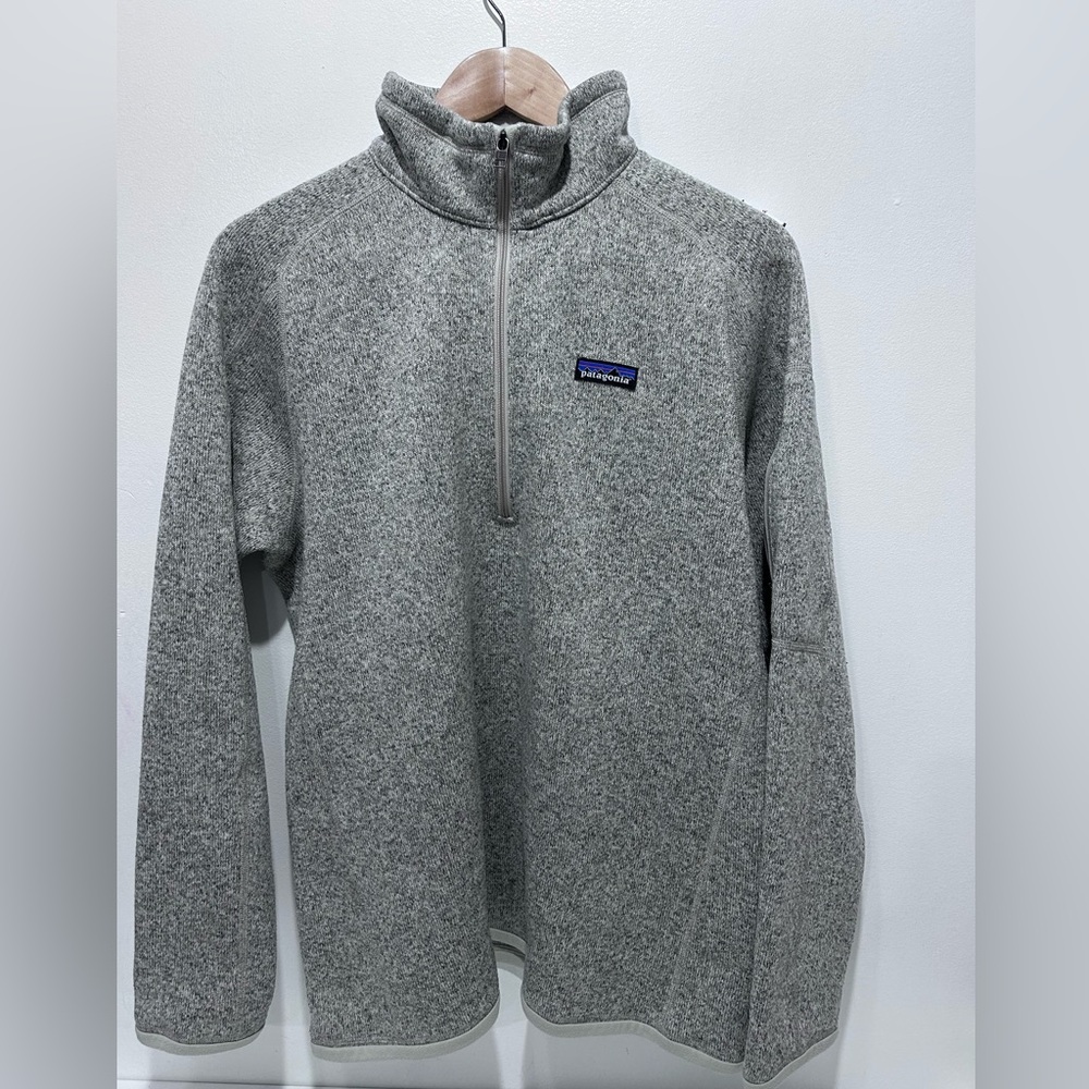 Patagonia Gray Quarter-Zip Sweater
